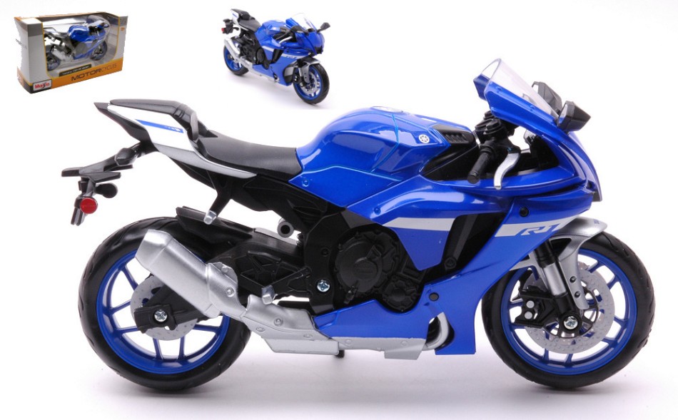 Modellino Moto Scala Maisto Yamaha Yzf R Blue Motor Bike