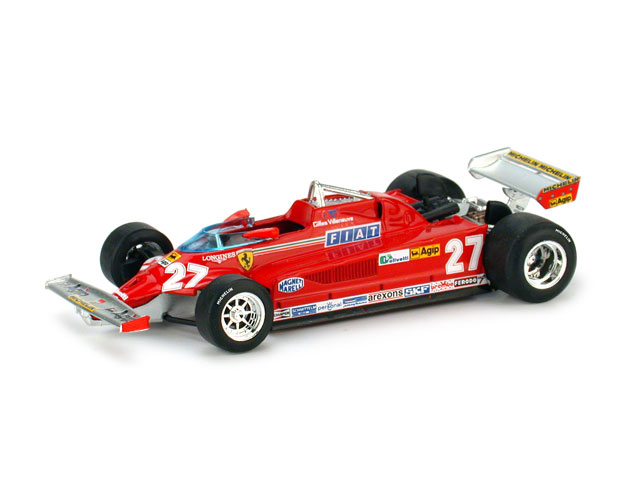 Modellino auto corsa f1 Formula 1 Scala 1:43 Brumm FERRARI 126 CK VILLENEUVE