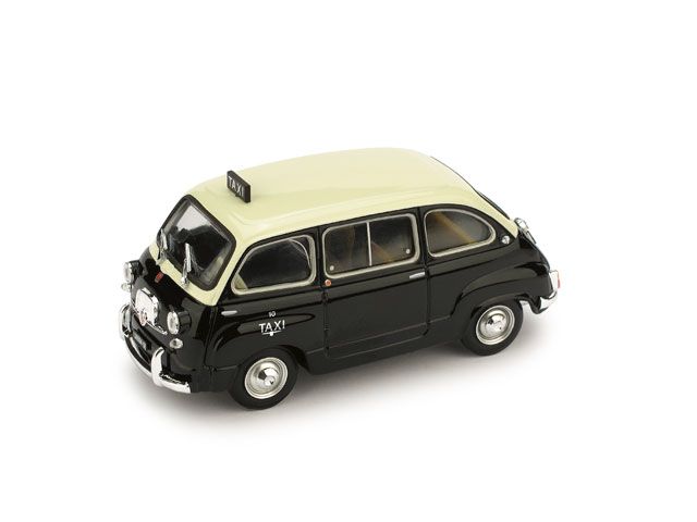 Model car 1:43 scale Taxi Brumm FIAT 600 MULTIPLA GENOVA vintage vehicles