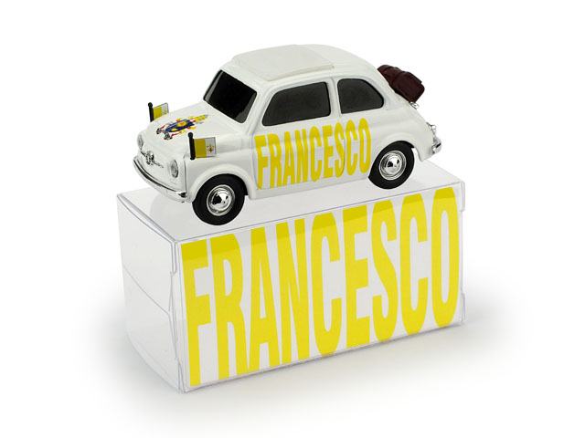 Miniature Voiture auto 1:43 diecast Brumm FIAT 500 POPE FRANCESCO modélisation ancienne