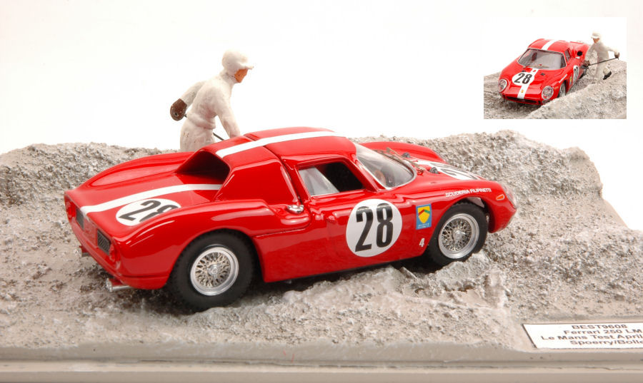 Coche dioramas de coches Mejor Modelo FERRARI 250 LE MANS miniaturas escala 1:43
