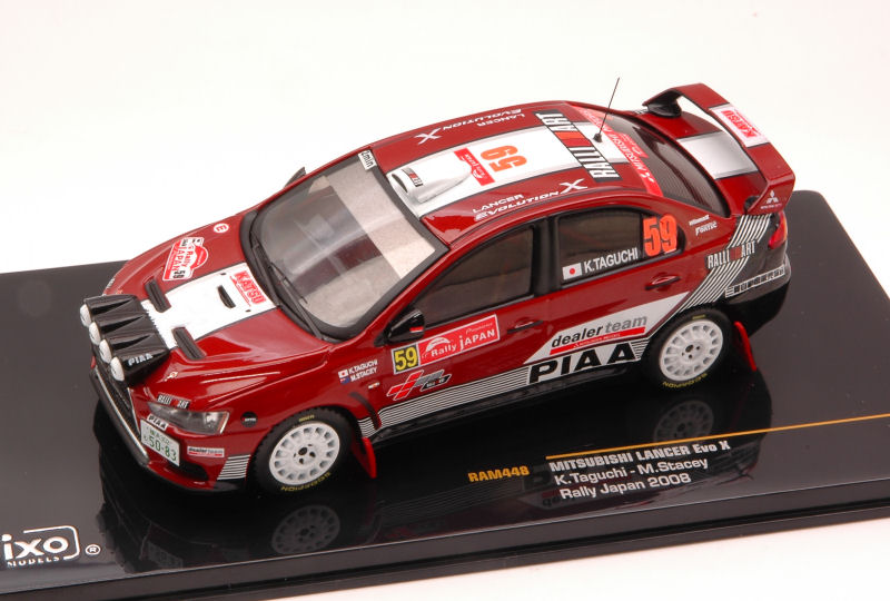 Modellino Auto Rally scala 1:43 Ixo diecast MITSUBISHI LANCER EVO X rallye