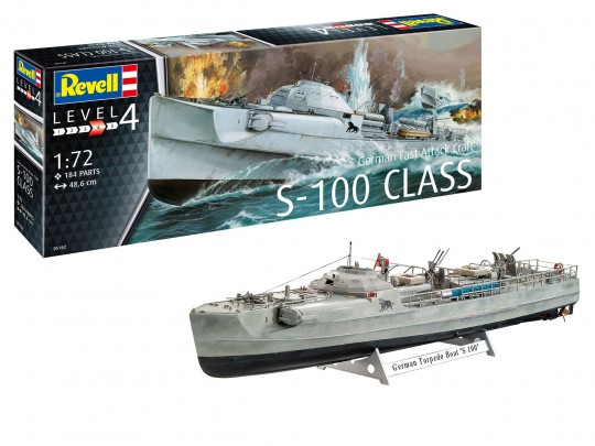 Modellino model kit di montaggio navi  Revell  GERMAN FAST ATTACK CRAFT S-100...