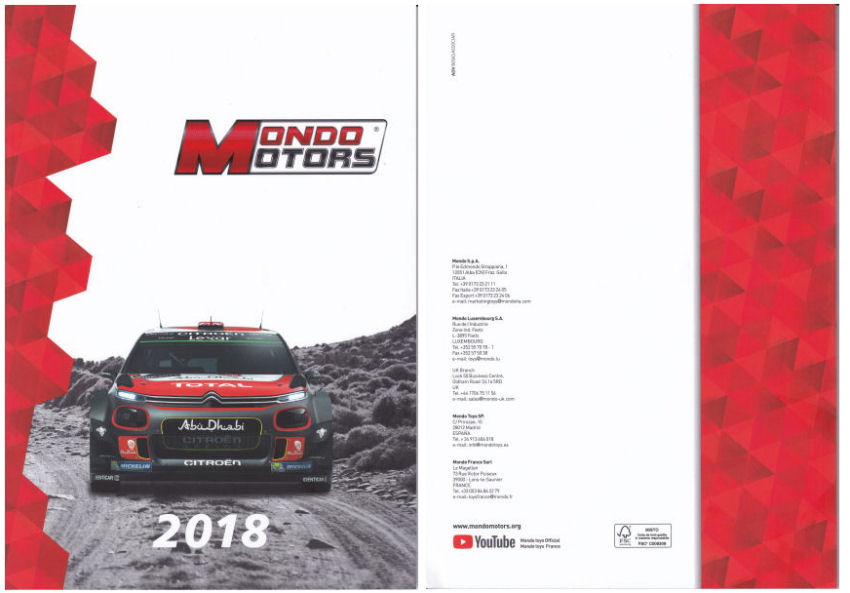modellauto Automagazin-Buchbroschüre Mondo Motors MONDO MOTORS KATALOGSEITE...