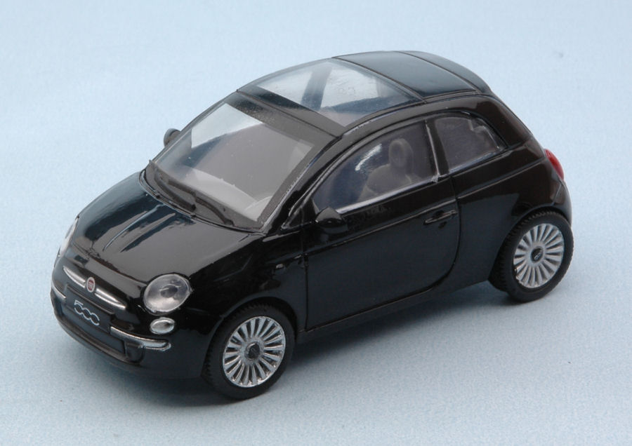 Modellino auto scala 1:43 FIAT NUOVA 500 grigia modellismo statico  automodelli