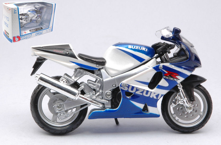 Modellino moto Burago SUZUKI GSX-R750 E scala 1:18 diecast motor bike  modellismo - Arcadia Modellismo