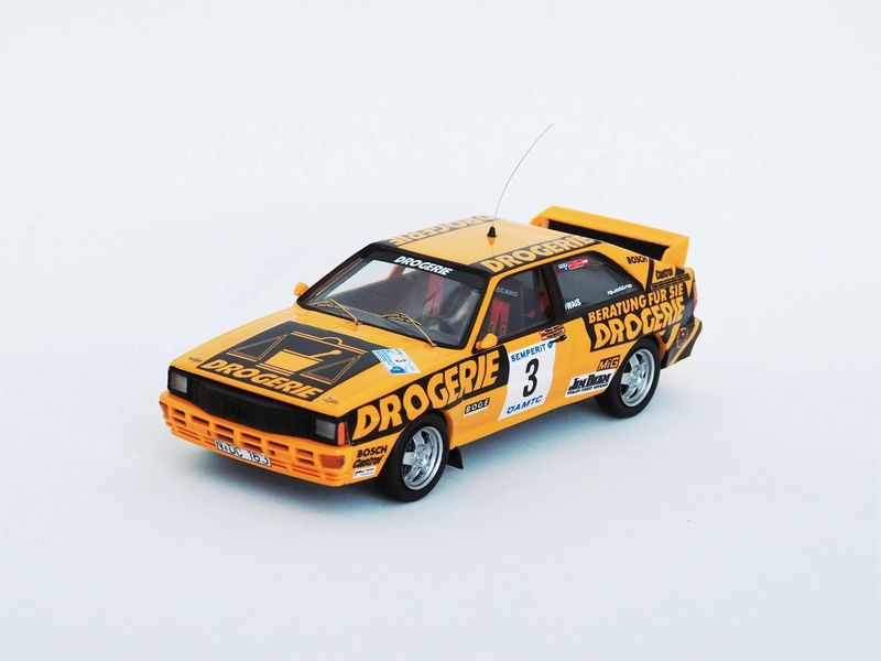 Rally car model 1:43 scale Trofeu AUDI QUATTRO 4 RALLYE diecast vehicles