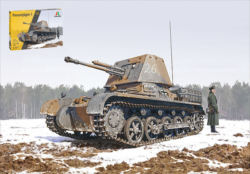 Modellino model kit di montaggio mezzi militari tank Italeri  PANZERJAGER I K...