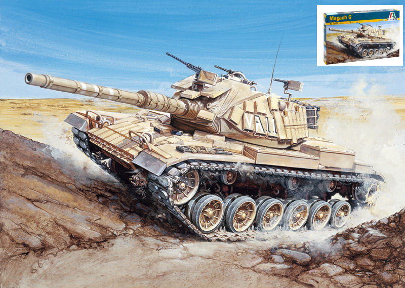 Modellino model kit di montaggio mezzi militari tank Italeri  CARRO MAGACH 6 ...