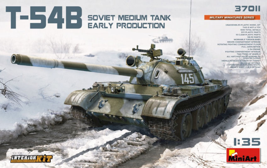 Modellino model kit di montaggio mezzi militari tank Miniart  T-54B SOVIET ME...