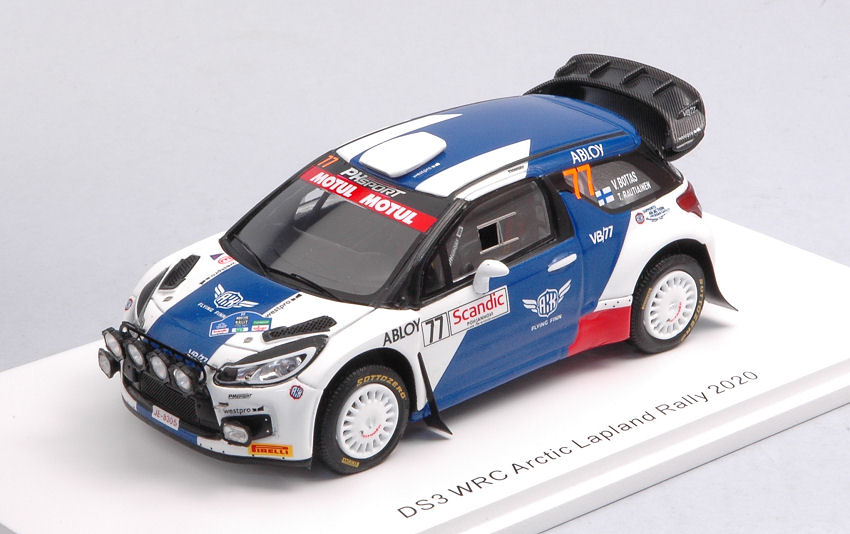 Miniature voiture rallye 1:43 auto Spark Model CITROEN DS3 WRC modélisation statique