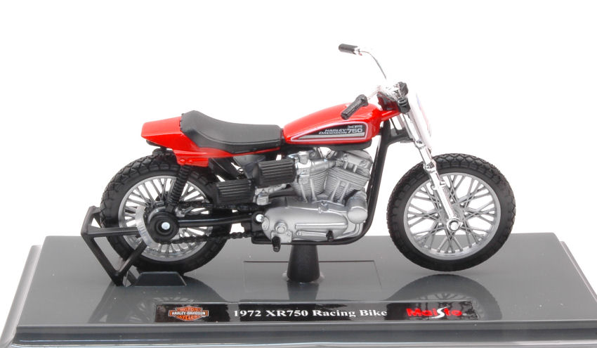 Modellino moto HARLEY DAVIDSON 1972 XR750 RACING BIKE scala 1:18 motorbike