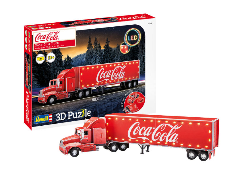 Revell 3D model car truck PUZZLE COCA COLA TRUCK LED VERSION game