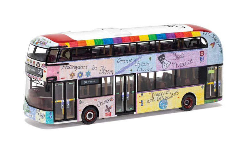 Model bus Corgi buses RIGHTBUS NEW ROUTEMASTER LONDON ROUTE 38 1:76