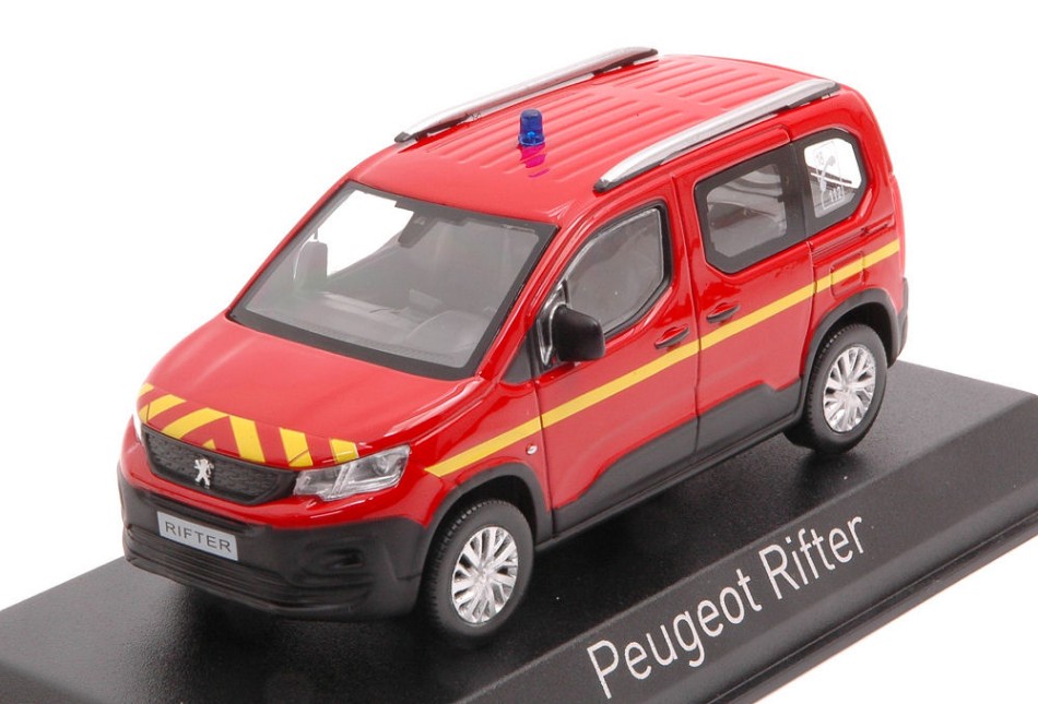 Norev PEUGEOT RIFTER 2019 FIREFIGHTERS diecast 1:43 scale model fire engine