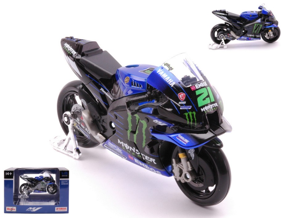 motorcycle model 1:18 scale YAMAHA YZR-M1 MOTOGP 2022 MORBIDELLI motor bike die...