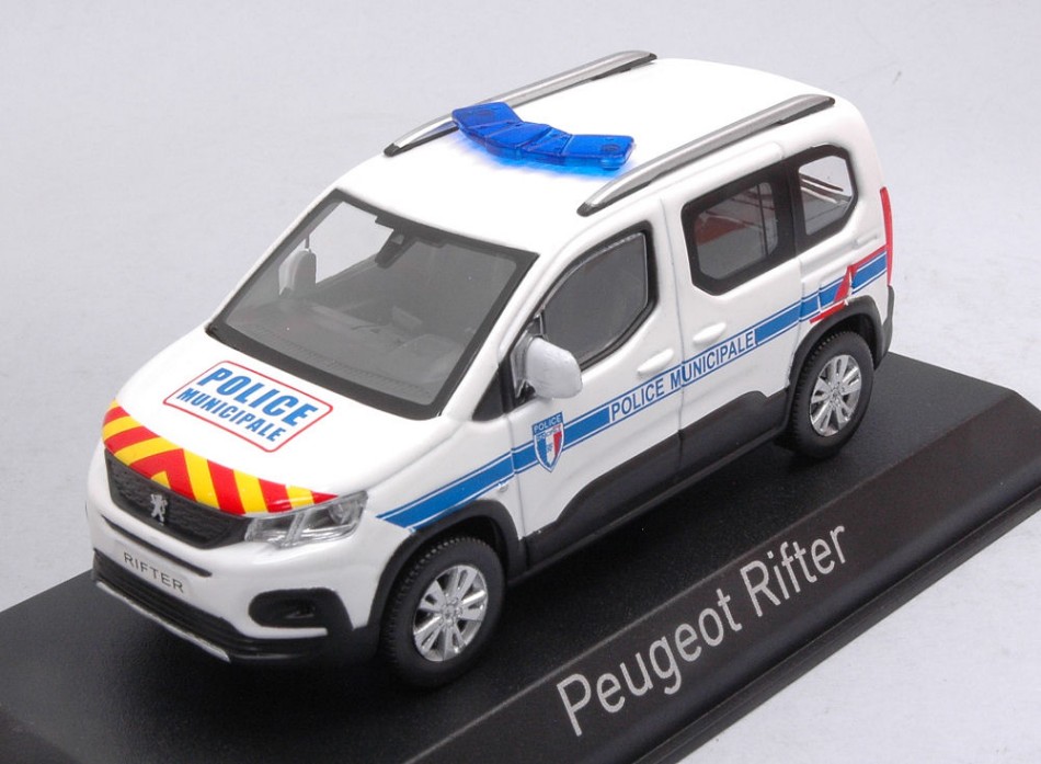 Modellino auto scala 1:43 Norev PEUGEOT RIFTER 2019 police diecast modellismo
