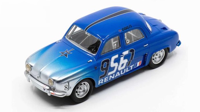 Miniature voiture auto 1:18 RENAULT DAUPHINE BONNEVILLE 2016 PROST modèle de course...