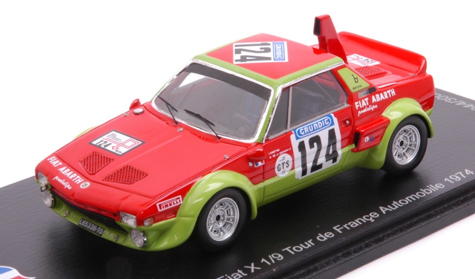 Modellino auto rally scala 1:43 Spark Model  FIAT X 19 ABARTH N.124 TOUR D.FR...