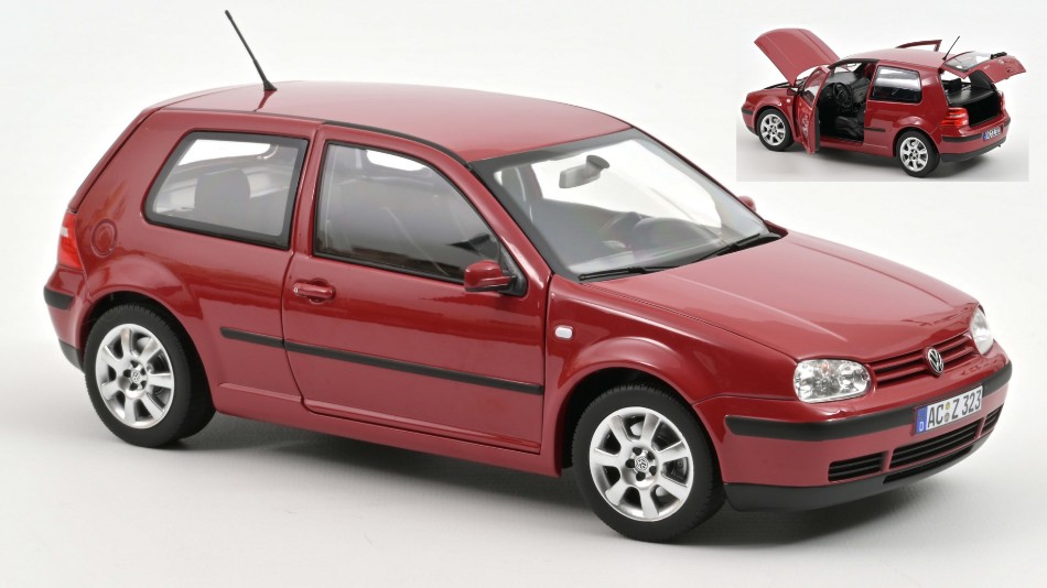 Modellino auto scala 1:18 Norev VW GOLF serie 3 RED diecast modellismo statico