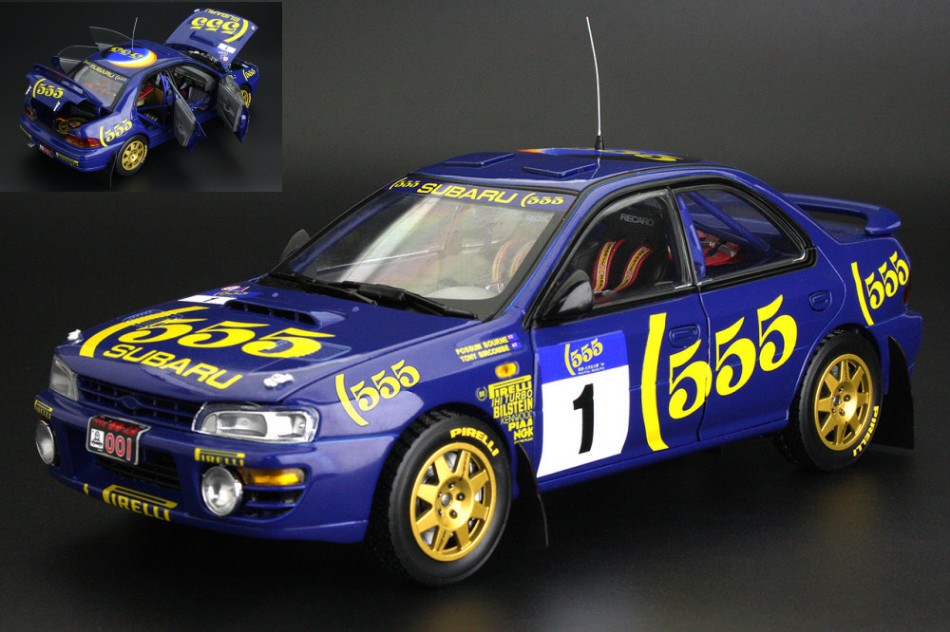 Rally model car 1:18 scale sunstar SUBARU IMPREZA 555 HONG KONG 1994 rallye