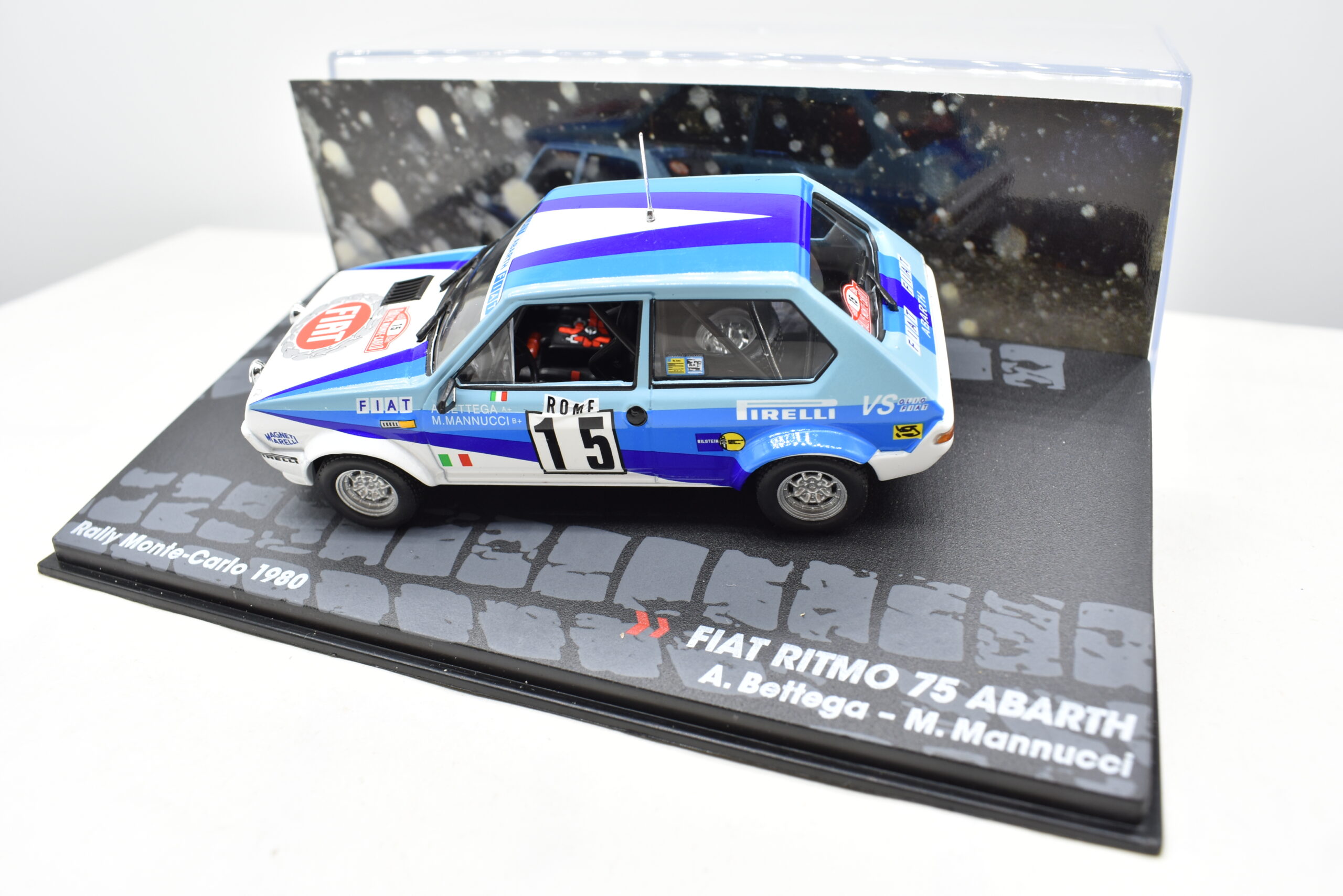 Modellino auto scala 1:43 Fiat Ritmo Abarth Gr2 diecast modellismo statico  da collezione ixo