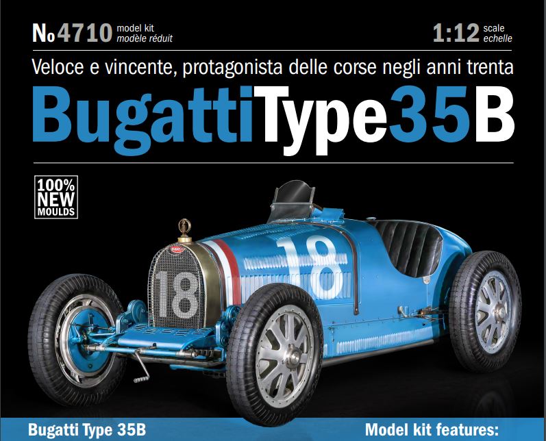 modellauto model kit bausatz Modellbausatz Italeri BUGATTI TYPE 35B Maßstab 1:12