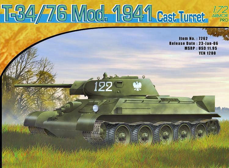 Modellino kit di montaggio carri armati tank Dragon  T 3476 MOD.1941 CAST TUR...