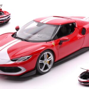 MODELLINO AUTO BURAGO STATICO FERRARI 296 GTB ROSSO MODELLISMO SCALA 1:43