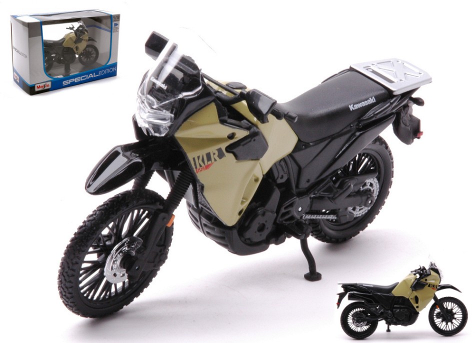 Modellino moto scala 1:18 Maisto KAWASAKI KLR 650 motor bike diecast