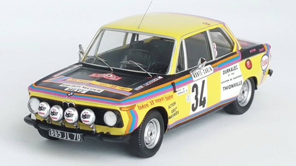 Rally car model 1:43 scale Trofeu BMW 2002 TI RALLY MONTE CARLO 1975 BO...