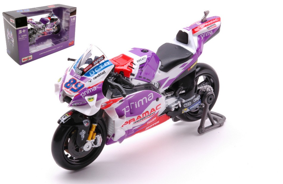 Modellino moto scala 1:18 DUCATI DESMOSEDICI PRAMAC 2022 MARTIN motorcycle bike