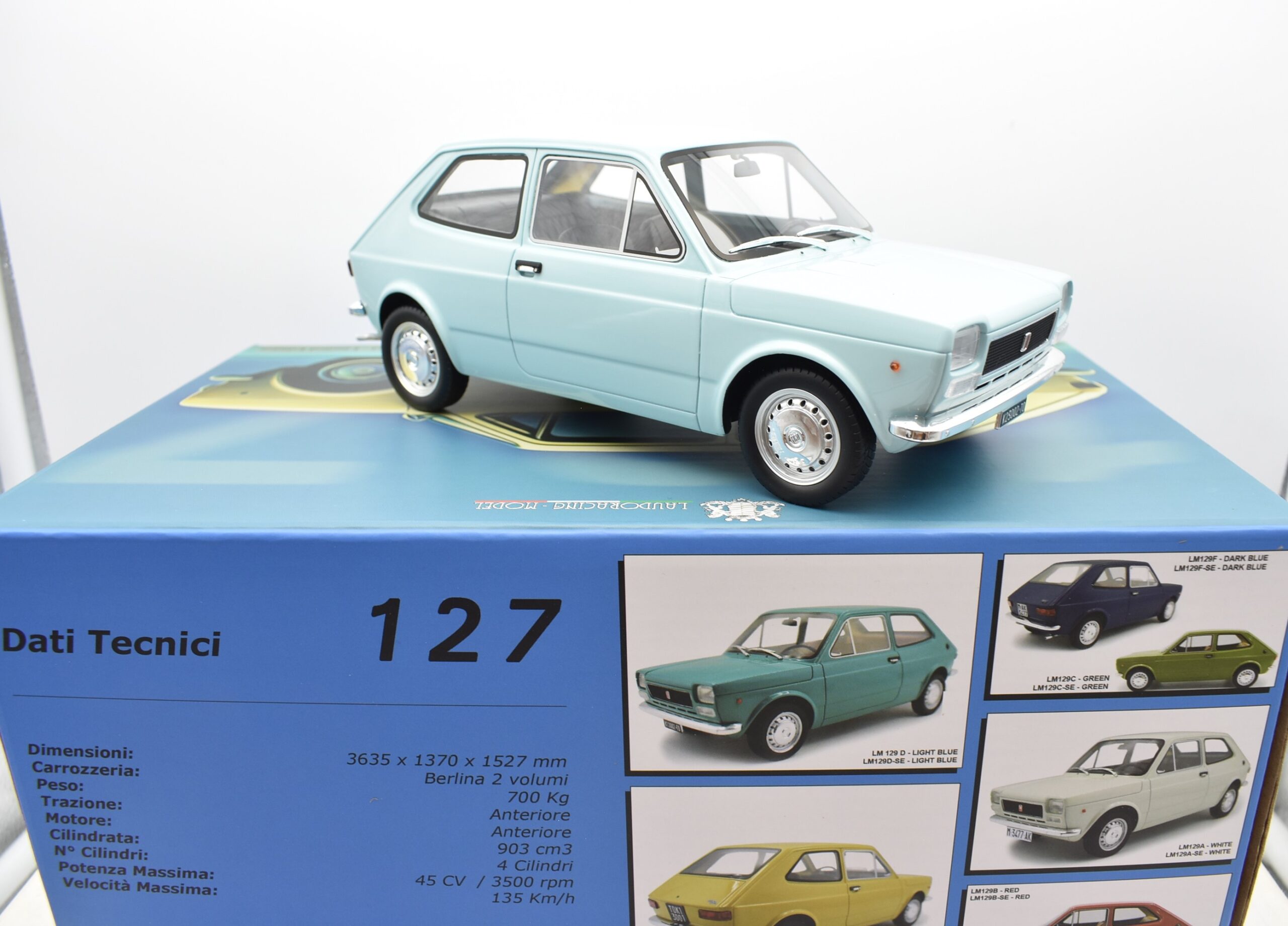 Modellino auto FIAT 127 scala 1:18 Laudoracing modellismo da collezione -  Arcadia Modellismo