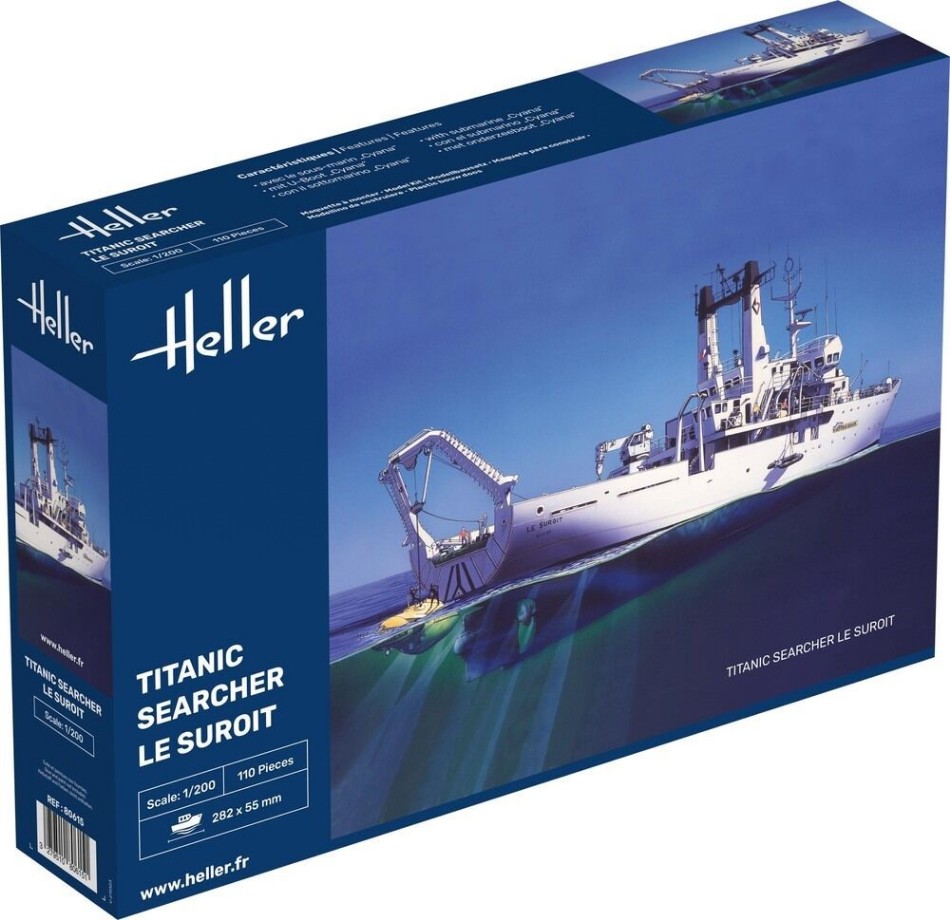Model ship to be assembled model kit assembly Heller TITANIC SEARCHER