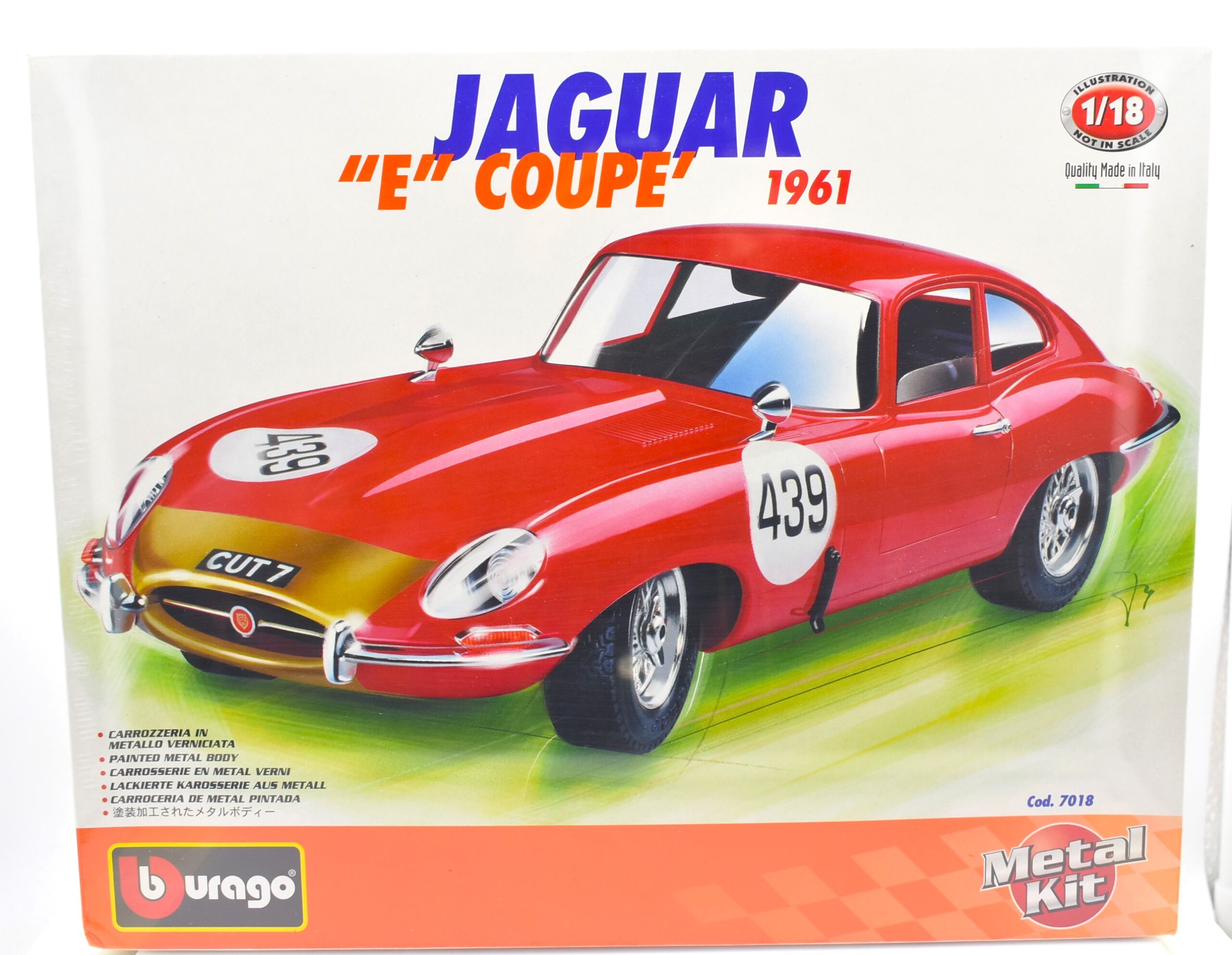 Miniature voiture auto Kit de modèle d'assemblage diecast Jaguar E Coupé burago 1:18