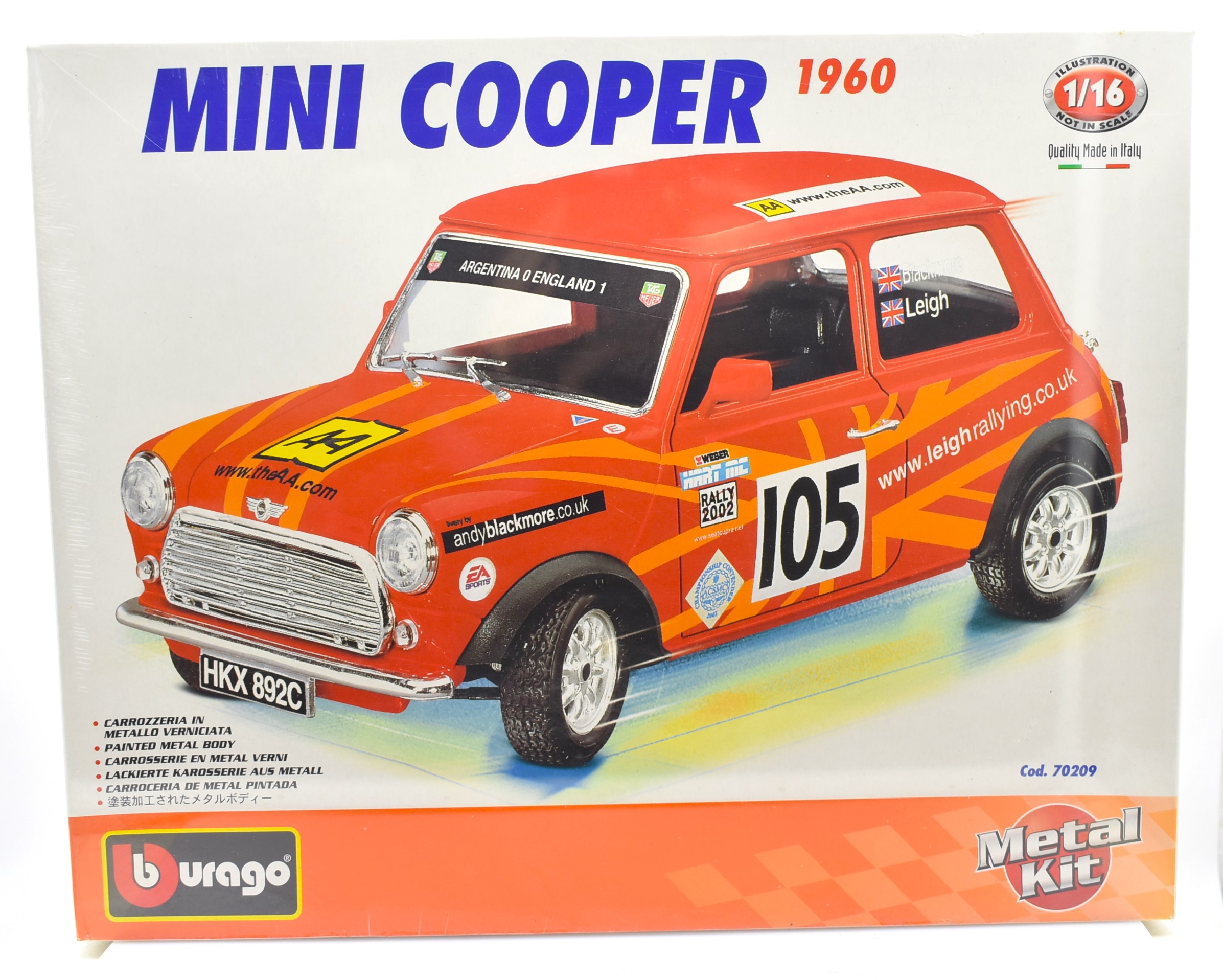 Model car scale 1:18 1:16 Mini Cooper burago diecast assembly model kit