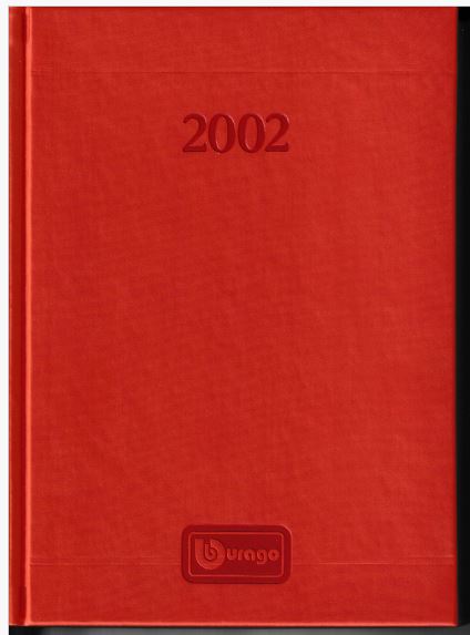 Miniature livre livret AGENDA BURAGO 2002 COUVERTURE EN CUIR modelage