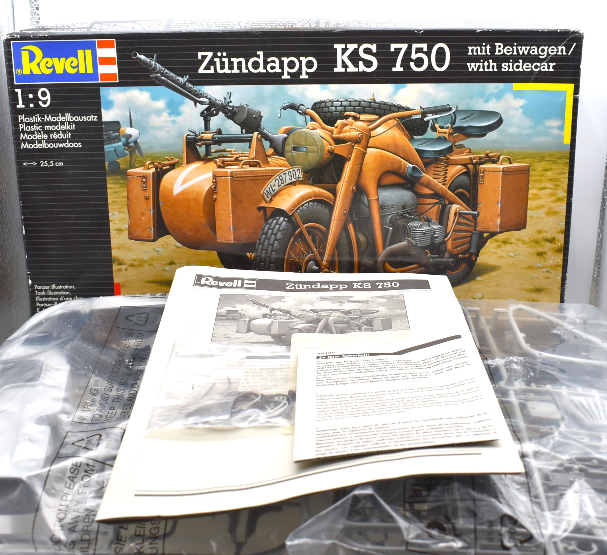 Miniature Kit de montage de moto Zündapp KS 750, moto auto 1:9