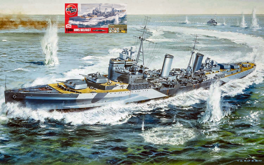 Miniature Expédier pour assembler le kit de maquette HMS BELFAST 1:600