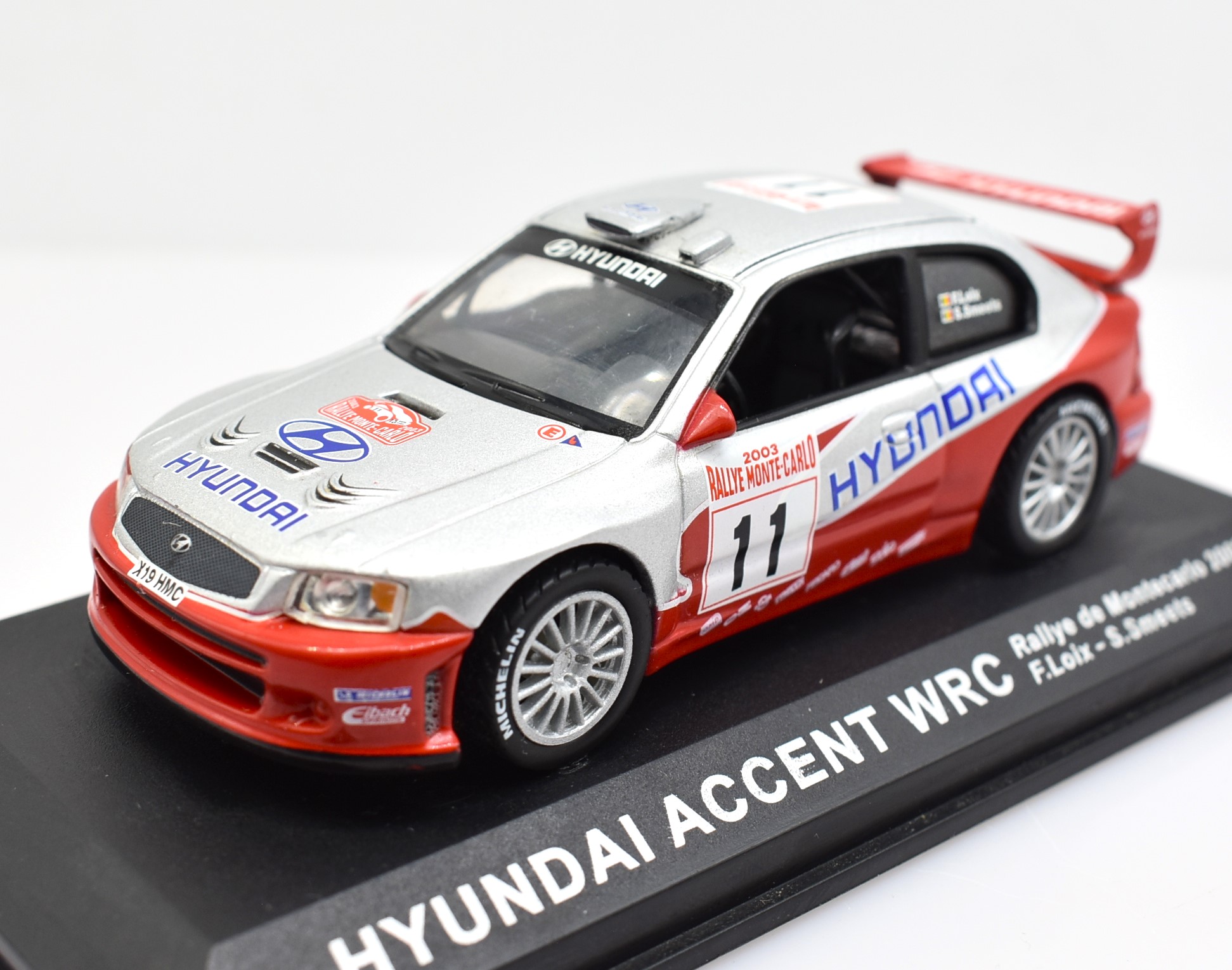 Modellino auto rally scala 1:43 Hyundai Accent WRC diecast modellismo collezione