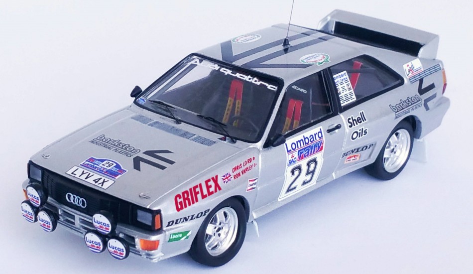 Modellino auto rally scala 1:43 Trofeu  AUDI QUATTRO RAC RALLY 1984 LORD-VARLEY