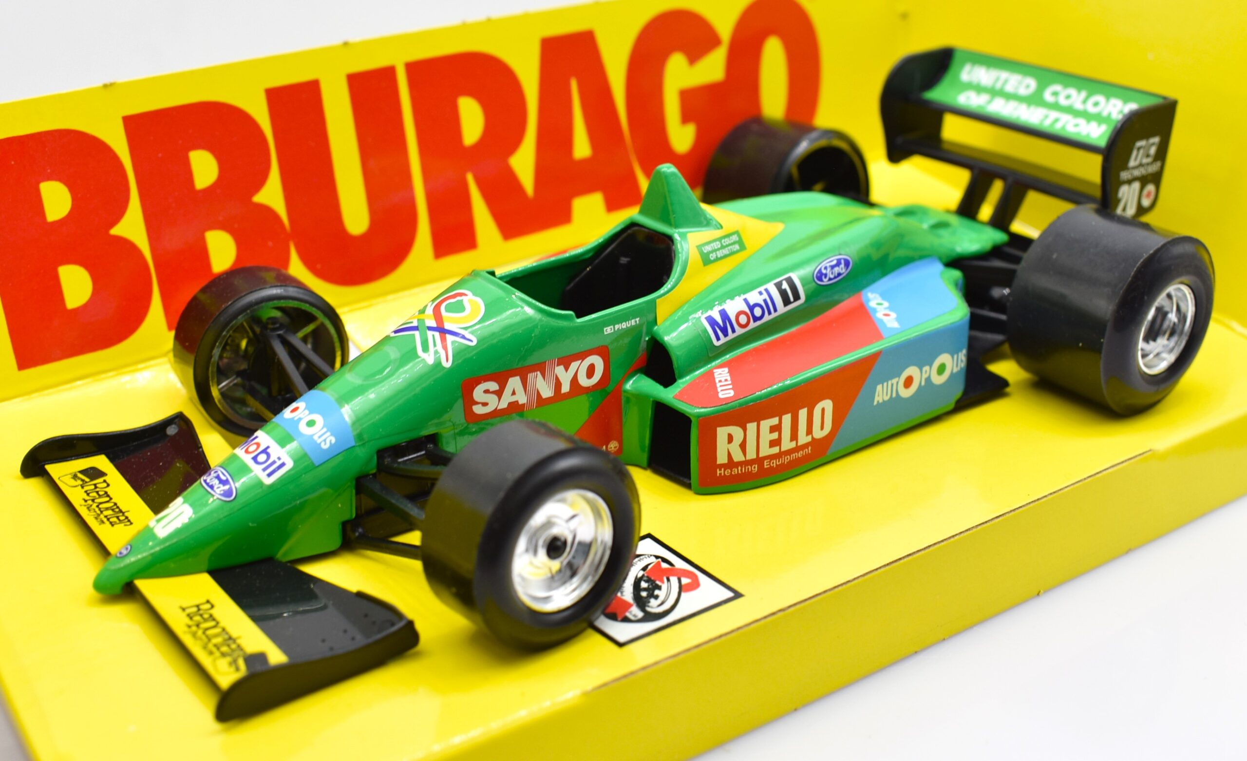 Modellino auto formula 1 f1 scala 1:24 Benetton Ford Burago diecast modellismo